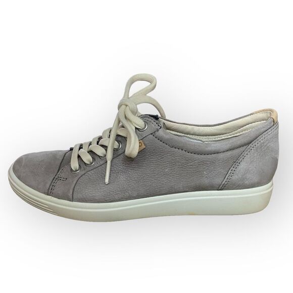 Ecco Shoes - Ecco Soft 7 Women's Sneaker Gray Leather Sz 7